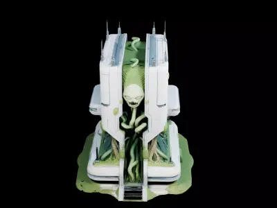 BioCore Nexus Tower 3D model