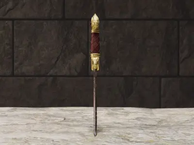 Realistic Game Ready Dagger Set 01 Low-poly 3D model