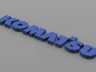 komatsu logo 3D model