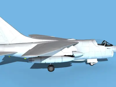 Chance Vought A-7E Corsair II V10 HA ANG 3D model