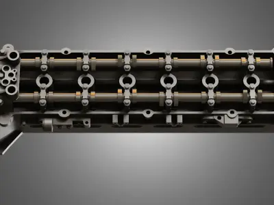 Valves Head with Camshafts 3D model