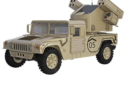 Humvee Military M1097 Avenger 3D model