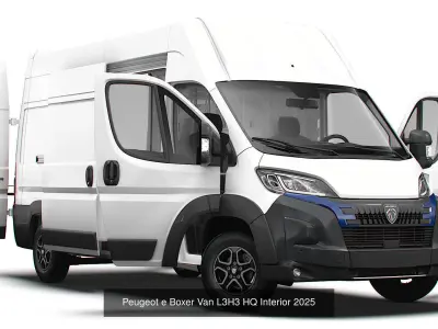 Stellantis Electric Panel Van HQ Interior L3H3 2025 3D Model Collection