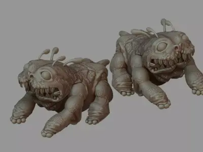 creature cute baldroc 3D model