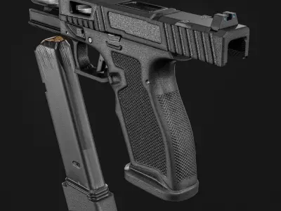 PSA Sabre Dagger Full Size - S 9mm Pistol Low-poly 3D model