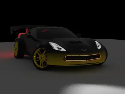 Corvette Stingray C7 Modified Free 3D model