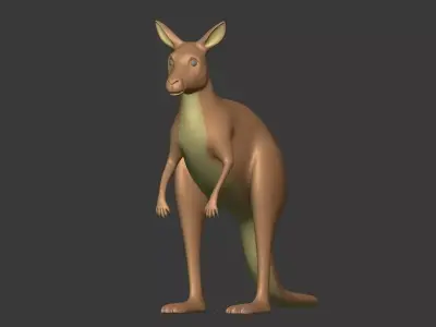 Cartoon kangaroo Free low-poly 3D model