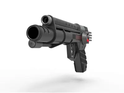 Skeletor trooper pistol from Masters of the Universe 1987 3D model