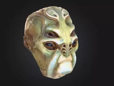 Alien Creature Low-poly 3D model 2