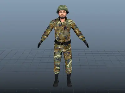 INDIAN ARMY CHARACTER 1 3D model