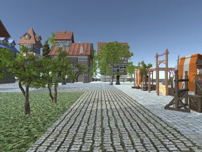 Medieval Town Complete Unity Pack Free low-poly 3D model