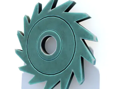 Ratchet Wheel Low-poly 3D model