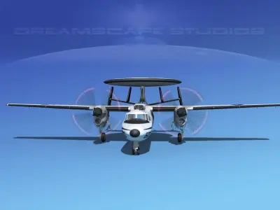 Grumman E-2C Hawkeye V15 3D model