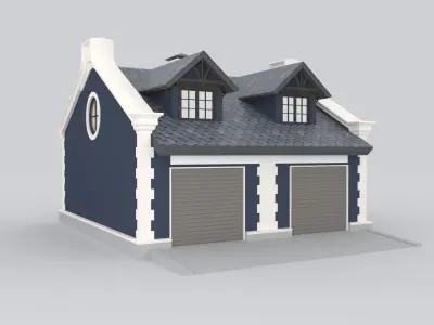 Detached Garages for two cars 3D model