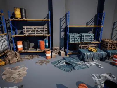 Industry Props Pack 6 Low-poly 3D model