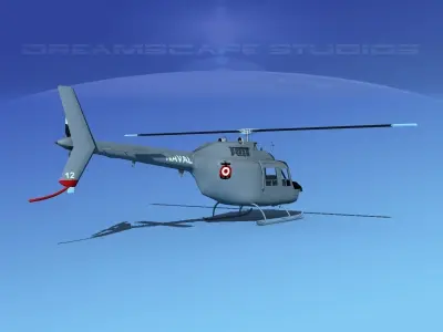 Bell OH-58B Peruvian Navy 3D model