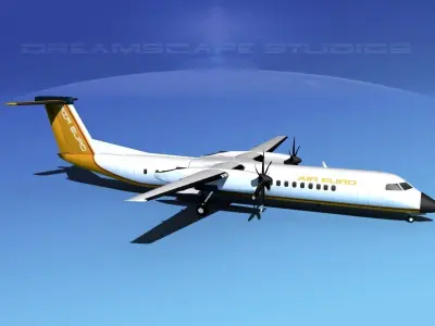 Dehaviland DHC-8 400 Air Euro Charter 3D model