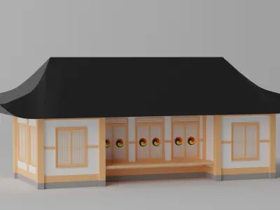 Korean Traditional House Hanok 3D model