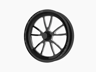 Weld Racing Full Throttle drag front wheel Low-poly 3D model