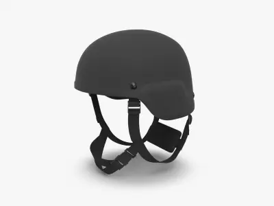 Kevlar Helmet Black Low-poly 3D model