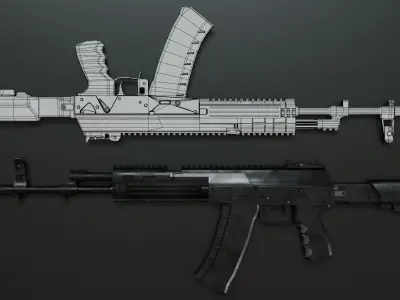 AK12BR Low-poly 3D model