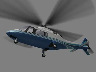 Agusta Helicopter V5 Low-poly 3D model