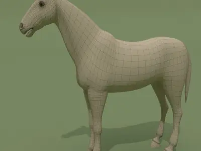 Horse Grey Free 3D model