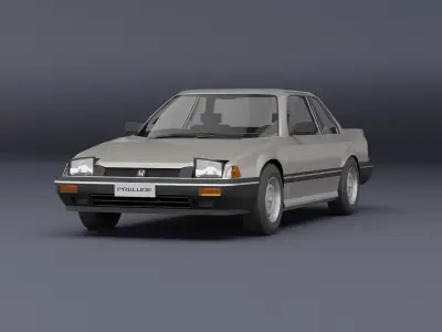 Honda Prelude Free low-poly 3D model