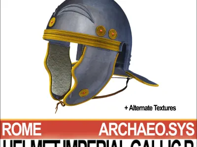 Roman Legionary Helmet Imperial Gallic B 3D model
