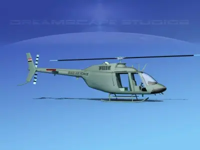 Bell OH-58B Iraqi Air Force 3D model