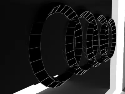 AUDI LOGO Low-poly 3D model