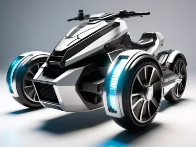 Futuristic Hoverbike Engine 3D Model 3D model purchase