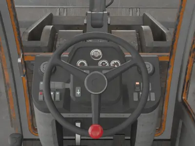 Realistic 3D Loader Truck Game-Ready Construction Vehicle Free low-poly 3D model