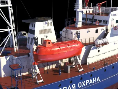 Border patrol ships project 745 p 3D model