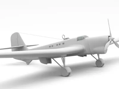 Simple Tupolev ANT-25 3D model
