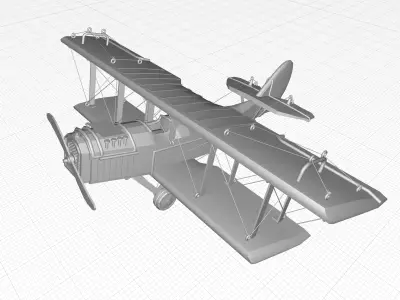 1918 Curtiss JN-4 Model Plane 3D model