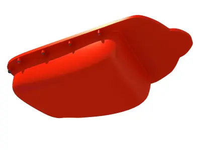 Red Engine Oil Pan 3D model