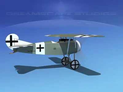 Fokker DVIII V02 3D model