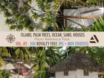 Photo Reference Pack Island Palm Ocean Tent Sea Tropical Part 2 Texture