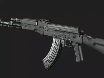 AK-103 two ak - rifles low-poly 3D model 3D model