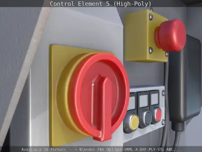 Control Element 5 High-Poly Version 3D model