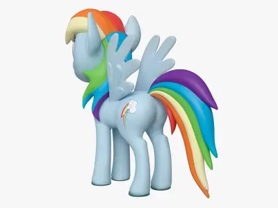 Rainbow Dash My Little Pony Cartoon 3D model