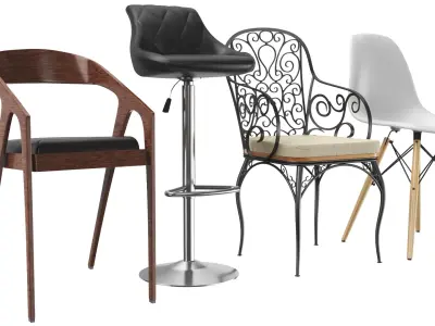 Four Café Chair 3D model