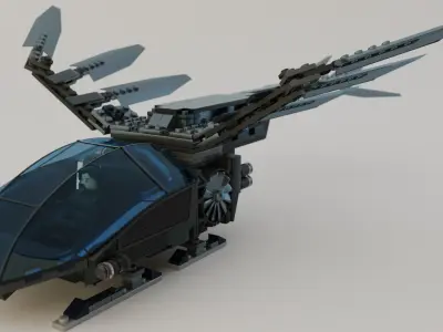 Lego Ornithopter with Paul Atreides 3D model