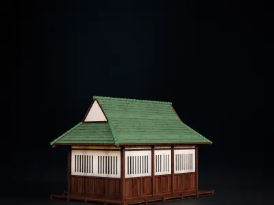 JAPAN TRADITIONAL BUILDING 006 Low-poly 3D model