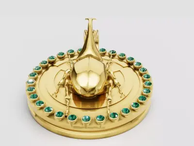 Rhinoceros Beetle Pendant 3D print model