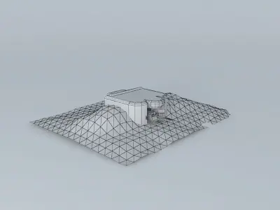 Bunker 4 Longues Battery Free 3D model