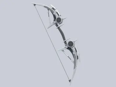 Scifi bow Low-poly 3D model get