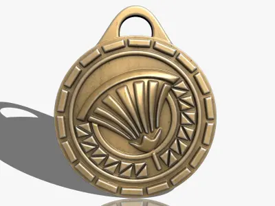 ANCIENT EGYPT ARTIFACT SYMBOL LOUTS FLOWER PENDANT M02 Free 3D print model