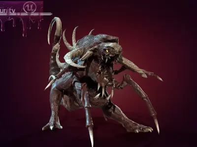 Hell Dog remaster Low-poly 3D model